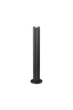 Gullo Ribbed Line 55cm Post Lamp With Dome Acrylic Shade, 1 x GU10, IP54, Grey/Clear/Frosted, 2yrs Warranty