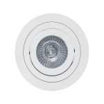 Basico GU10 Swivel Downlight 9.2cm Round 1 x GU10 Max 50W Matt White, Cut Out: 80mm, Lampholder Included