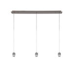 Baymont Polished Chrome 3 Light E27 Universal Linear Pendant, Suitable For A Vast Selection Of Shades 2m