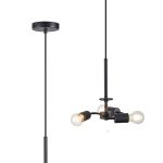 Baymont 25cm Satin Black 3 Light E27 Universal Single Pendant, Suitable For A Vast Selection Of Shades