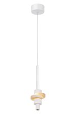 Betty Single Pendant, 7W LED, 3000K, 840lm, White/Faux Alabaster, 3yrs Warranty