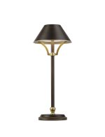 Nuve Rechargeable Battery Operated Table Lamp, 1.8W LED, 3000K, 160lm, 3-Step Dimming, Bronze/Gold, 3yrs Warranty