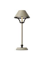 Nuve Rechargeable Battery Operated Table Lamp, 1.8W LED, 3000K, 160lm, 3-Step Dimming, Cream/Bronze, 3yrs Warranty