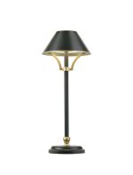 Nuve Rechargeable Battery Operated Table Lamp, 1.8W LED, 3000K, 160lm, 3-Step Dimming, Dark Green/Gold, 3yrs Warranty