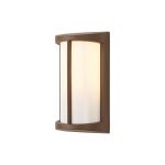 Mistral Wall Lamp, 1 x E27, IP54, Dark Brown/Opal, 2yrs Warranty