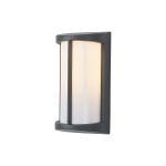 Mistral Wall Lamp, 1 x E27, IP54, Dark Grey/Opal, 2yrs Warranty