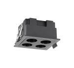 Blau Linear Recessed Spotlight 4 Light, 10W LED, 3000K, 750lm, Cut Out: L:70mm x W:70mm, Black, Driver Included, 3yrs Warranty