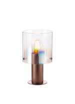 Brandroot Table Lamp, 1 Light E27, Mocha/Iridescent Fade Glass