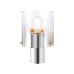 Brandroot Table Lamp, 1 Light E27, Polished Nickel/Black/Iridescent Fade Glass