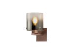 Brandroot Single Switched Wall Lamp, 1 Light, E27, Mocha/Smoke Fade Glass