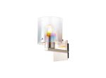 Brandroot Single Switched Wall Lamp, 1 Light, E27, Polished Nickel/Black/Iridescent Fade Glass