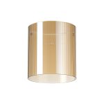 Brandroot Ribbed 140 x 150mm Glass, Narrow Inner Lines, Amber