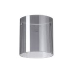 Brandroot Ribbed 140 x 150mm Glass, Narrow Inner Lines, Smoke