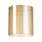 Brandroot Ribbed 180 x 200mm Glass, Narrow Inner Lines, Amber