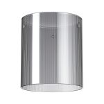 Brandroot Ribbed 180 x 200mm Glass, Narrow Inner Lines, Smoke