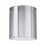 Brandroot Ribbed 180 x 200mm Glass, Wide Inner Lines, Smoke