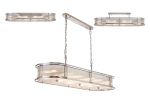 Lyon 140 x 40cm Oval Flush/Semi Ceiling/Pendant, 12 x E14, Polished Chrome/Clear Glass