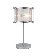 Lyon Table Lamp, 2 x E14, Polished Chrome/Clear Glass