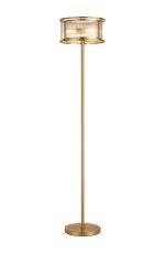 Lyon Floor Lamp, 3 x E14, Brass/Clear Glass