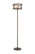 Lyon Floor Lamp, 3 x E14, Bronze/Clear Glass