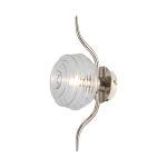Corte 1 Light Wall/Flush Light With 160mm Glass, Polished Nickel/Clear