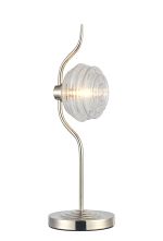 Corte 1 Light Table Lamp With 160mm Glass, Polished Nickel/Clear