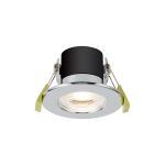 Byron 5W, Triac Dimmable 3CCT 3000K/4000K/5500K LED Fire Rated Downlight, Chrome, Cut Out: 60mm, 550lm, IP65, DRIVER INC, 60° Deg, 5yrs Wrnty