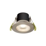 Byron 5W, Triac Dimmable 3CCT 3000K/4000K/5500K LED Fire Rated Downlight, Satin Nickel, Cut Out: 60mm, 550lm, IP65, DRIVER INC, 60° Deg, 5yrs Wrnty