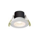 Byron 5W, Triac Dimmable 3CCT 3000K/4000K/5500K LED Fire Rated Downlight, Matt White, Cut Out: 60mm, 550lm, IP65, DRIVER INC, 60° Deg, 5yrs Wrnty