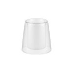 Arena 9/12x12cm Flat Top Cone Glass Shade (B), Clear With Inner Frosted Flat Top Cone