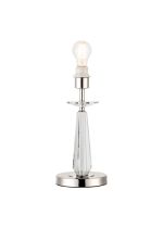 Arena 34cm Table Lamp WITHOUT SHADE, 1 Light E27, Polished Nickel/Clear Crystal