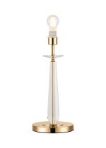 Arena 45cm Table Lamp WITHOUT SHADE, 1 Light E27, French Gold/Clear Crystal