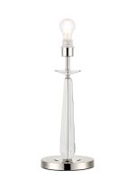 Arena 45cm Table Lamp WITHOUT SHADE, 1 Light E27, Polished Nickel/Clear Crystal
