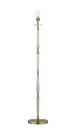 Arena Floor Lamp WITHOUT SHADE, 1 Light E27, Antique Brass/Clear Crystal