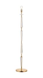 Arena Floor Lamp WITHOUT SHADE, 1 Light E27, French Gold/Clear Crystal