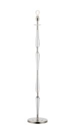 Arena Floor Lamp WITHOUT SHADE, 1 Light E27, Polished Nickel/Clear Crystal