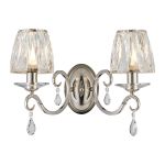 Arena Wall Lamp, 2 Light E14, Polished Nickel/Clear Crystal Shade (A)