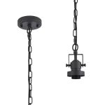 Rina 12cm Single Pendant (FRAME ONLY), 1 Light Adjustable E27, Anthracite