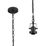 Rina 12cm Single Pendant (FRAME ONLY), 1 Light Adjustable E27, Black