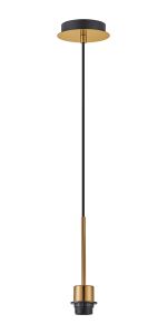 Carrie 12cm Antique Gold 1 Light E27 Universal Single Pendant (FRAME ONLY), Suitable For A Vast Selection Of Shades