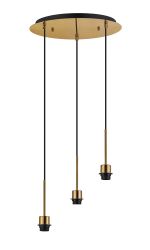 Carrie 40cm Antique Gold 3 Light Round E27 Universal Pendant (FRAME ONLY), Suitable For A Vast Selection Of Shades