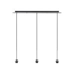Carrie Polished Chrome 3 Light Linear E27 Universal Pendant (FRAME ONLY), Suitable For A Vast Selection Of Shades