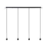 Carrie Polished Chrome 4 Light Linear E27 Universal Pendant (FRAME ONLY), Suitable For A Vast Selection Of Shades