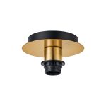 Carrie 15cm Antique Gold 1 Light E27 Universal Flush Ceiling (FRAME ONLY), Suitable For A Vast Selection Of Shades