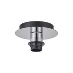 Carrie 15cm Polished Chrome 1 Light E27 Universal Flush Ceiling (FRAME ONLY), Suitable For A Vast Selection Of Shades