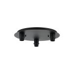 Carrie 40cm Satin Black 3 Light Round E27 Universal Ceiling (FRAME ONLY), Suitable For A Vast Selection Of Shades