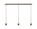 Carrie 1.4m Antique Gold 3 Light E27 Universal Pendant (FRAME ONLY), Suitable For A Vast Selection Of Shades