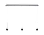 Carrie 1.4m Polished Chrome 3 Light E27 Universal Pendant (FRAME ONLY), Suitable For A Vast Selection Of Shades
