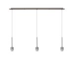 Carrie 1.4m Satin Nickel 3 Light E27 Universal Pendant (FRAME ONLY), Suitable For A Vast Selection Of Shades