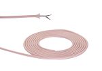 Cavo 1m Pink Braided 2 Core 0.75mm Cable VDE Approved (qty ordered will be supplied as one continuous length)